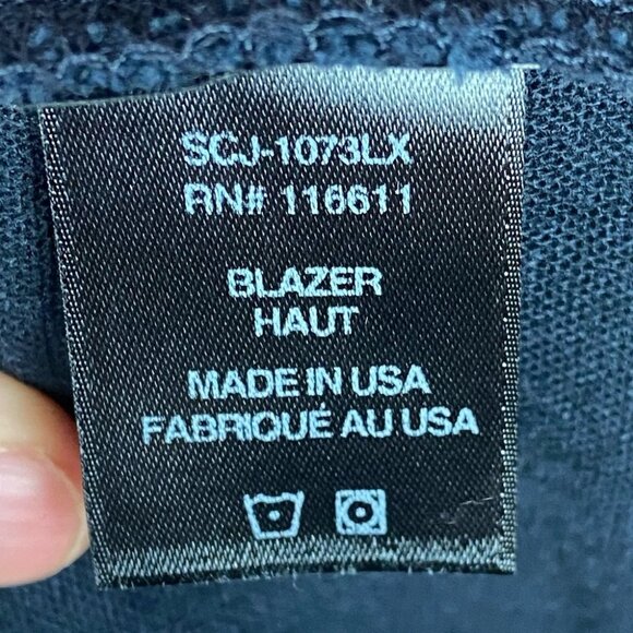 Anthropologie‎ Amadi Linen Oversized Blazer Jacket Sports Coat Navy Blue Small S - Picture 6 of 11